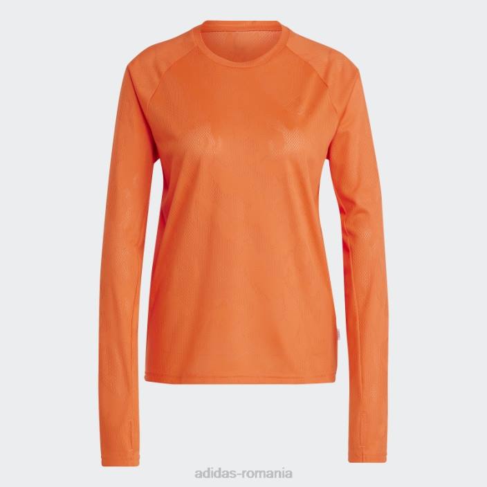 Adidas făcut pentru a fi refăcut alergare tricou cu mânecă lungă portocalie adidas femei portocale 2JBN22602