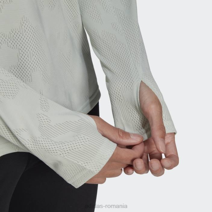 Adidas făcut pentru a fi refăcut alergare tricou cu mânecă lungă verde adidas femei verde 2JBN22560