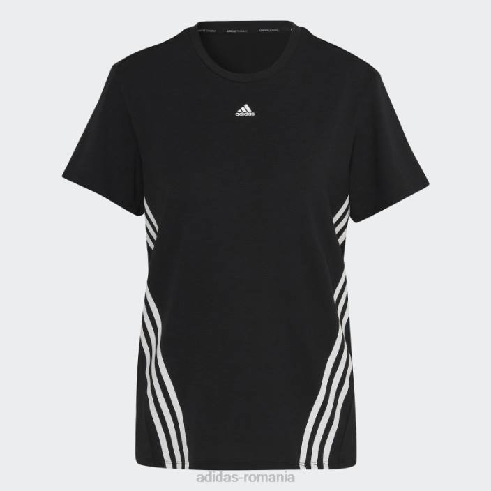 Adidas icoane tren tricou tricou negru femei alb negru 2JBN22622