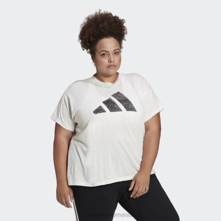 Adidas icoane viitoare winners 3.0 tee (plus size) white melange femei melange alb 2JBN22675