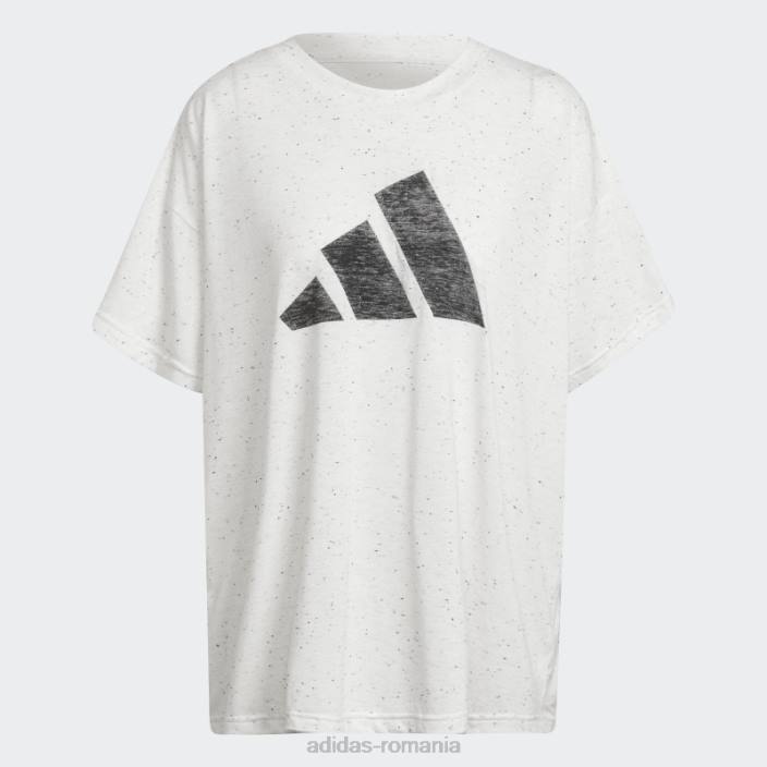 Adidas icoane viitoare winners 3.0 tee (plus size) white melange femei melange alb 2JBN22675