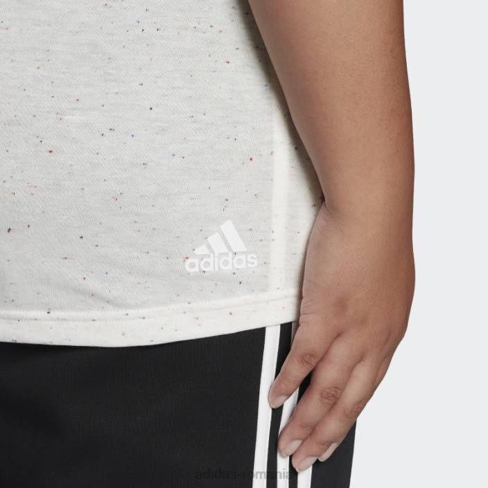 Adidas icoane viitoare winners 3.0 tee (plus size) white melange femei melange alb 2JBN22675