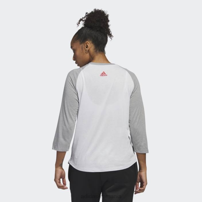 Adidas ncaa-rut-7a4-1 Tricou de baseball cu mânecă 3/4 femei gri/hether/ncaa-rut-7a4-1 2JBN22902