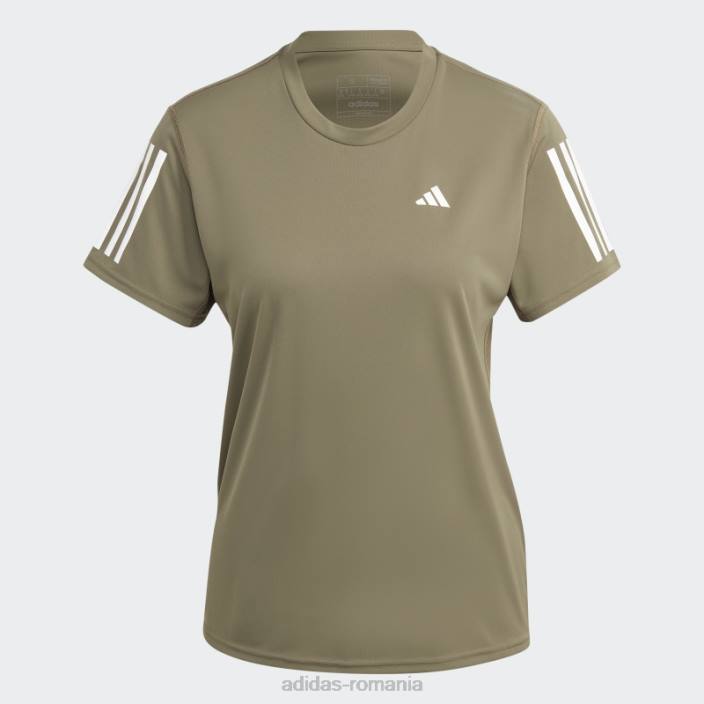 Adidas olive deține tricou-ul de alergare femei măsline 2JBN22444