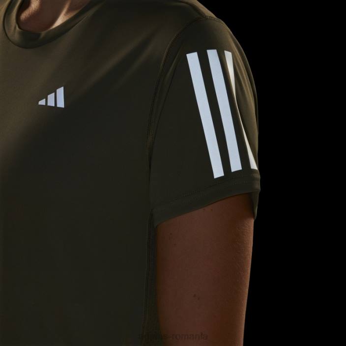 Adidas olive deține tricou-ul de alergare femei măsline 2JBN22444