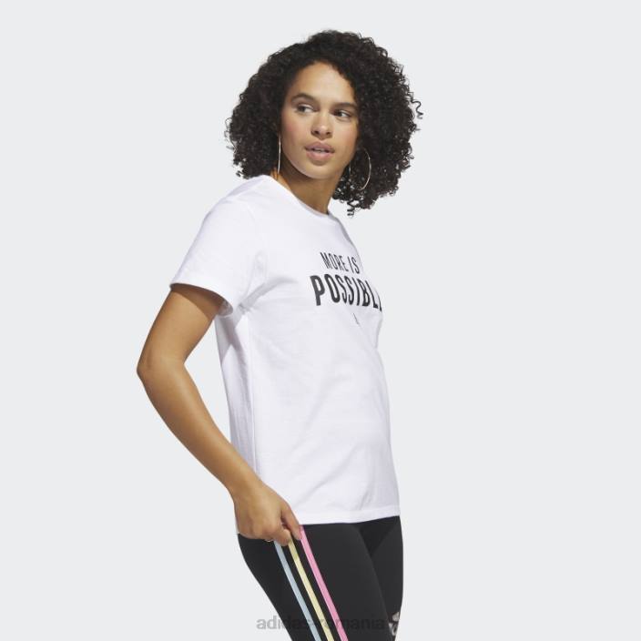 Adidas posibil tee alb femei alb/branded-add-m12 2JBN22639
