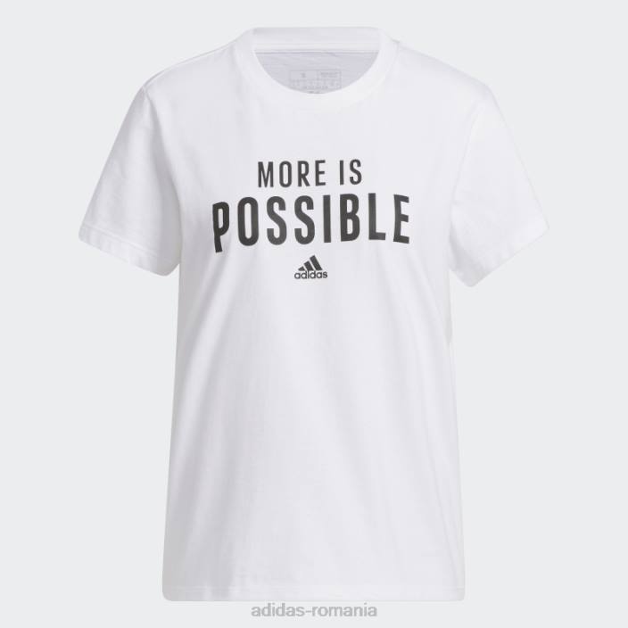 Adidas posibil tee alb femei alb/branded-add-m12 2JBN22639