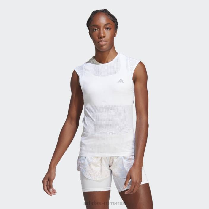 Adidas tricou alb pentru alergare rapidă adidas femei alb 2JBN22905