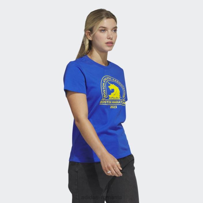 Adidas tricou cu logo boston marathon 2023 albastru adidas femei albastru 2JBN22752