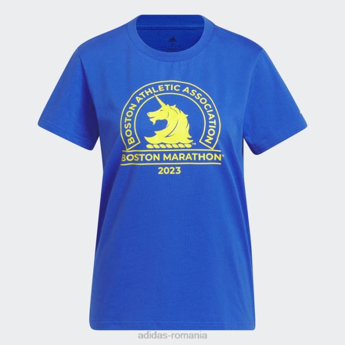 Adidas tricou cu logo boston marathon 2023 albastru adidas femei albastru 2JBN22752