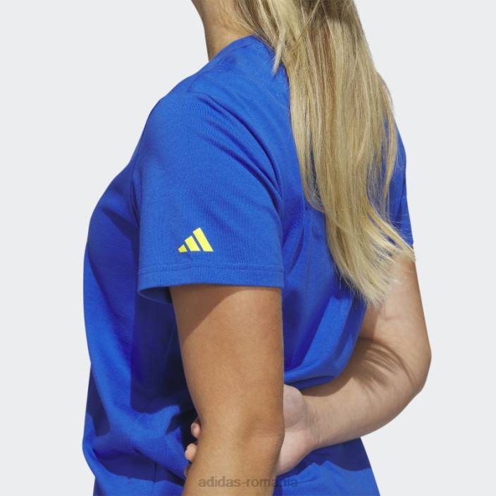 Adidas tricou cu logo boston marathon 2023 albastru adidas femei albastru 2JBN22752