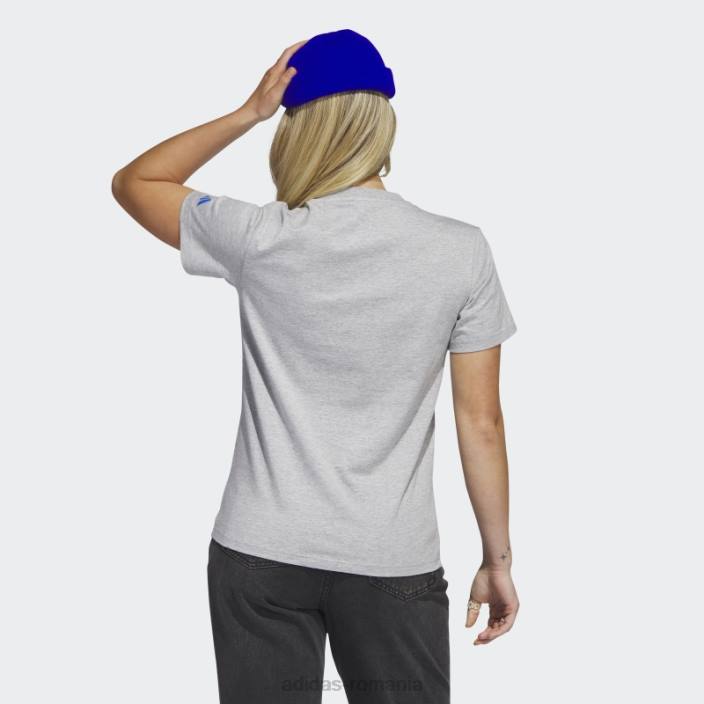 Adidas tricou cu logo boston marathon 2023 gri mediu femei gri mediu 2JBN22850