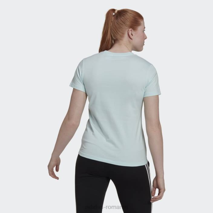 Adidas tricou cu logo hot essentials alb femei albastru alb 2JBN22614