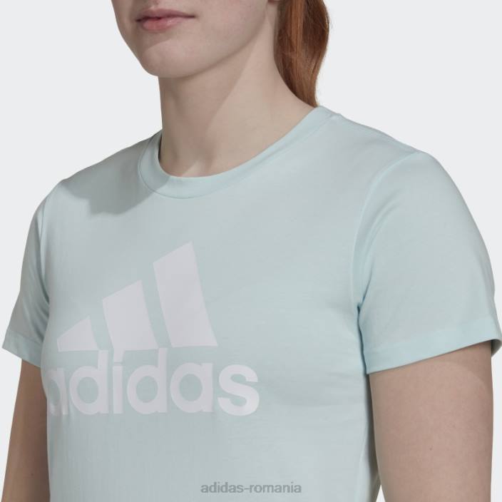 Adidas tricou cu logo hot essentials alb femei albastru alb 2JBN22614