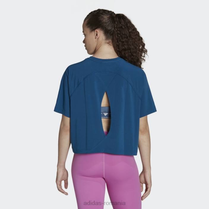 Adidas tricou cu spate marin aeroready adidas femei marin 2JBN22689