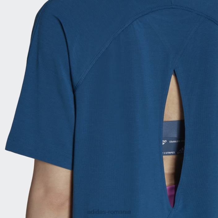 Adidas tricou cu spate marin aeroready adidas femei marin 2JBN22689