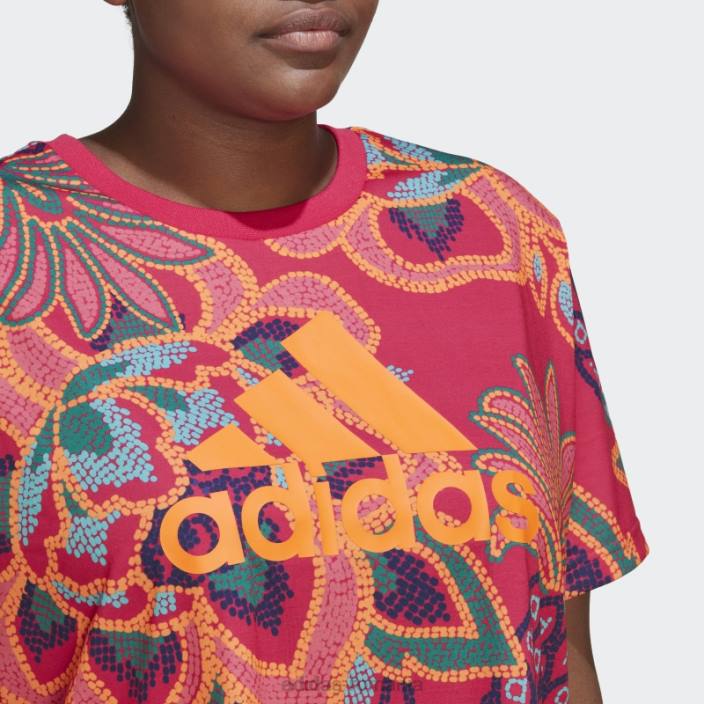 Adidas tricou grafic berry farm rio (marime plus) adidas femei fructe de pădure/aplicație portocalie 2JBN22707
