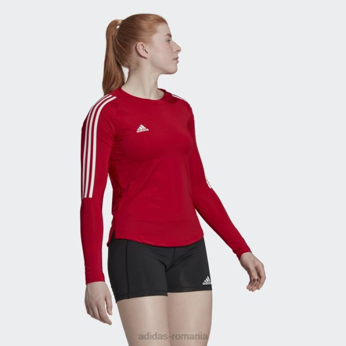 Adidas tricou hilo cu mânecă lungă roșu adidas femei rosu alb 2JBN22890