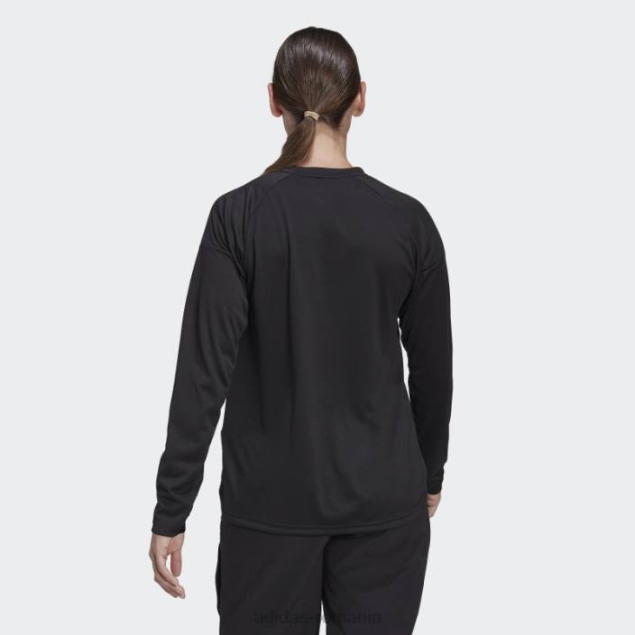 Adidas tricou negru cinci zece cu mânecă lungă femei negru 2JBN22894