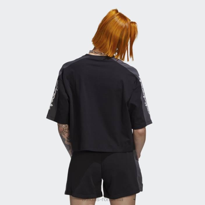 Adidas tricou negru cu grafic blocat adidas femei negru 2JBN22635