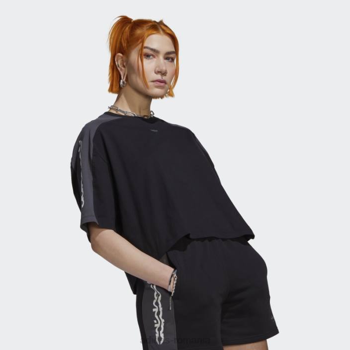Adidas tricou negru cu grafic blocat adidas femei negru 2JBN22635