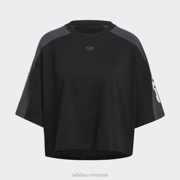Adidas tricou negru cu grafic blocat adidas femei negru 2JBN22635