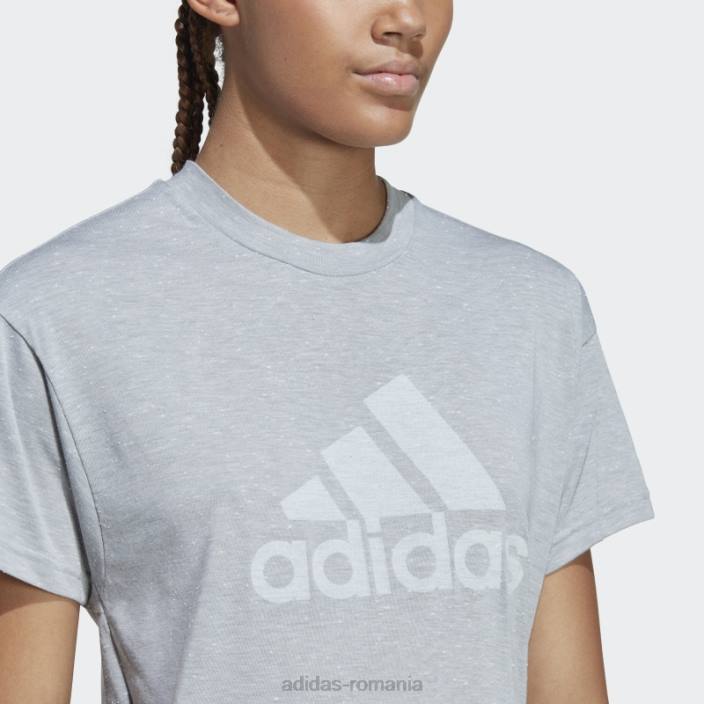 Adidas tricou pentru viitorii icoane winners 3.0 gri mediu femei gri mediu/alb 2JBN22843