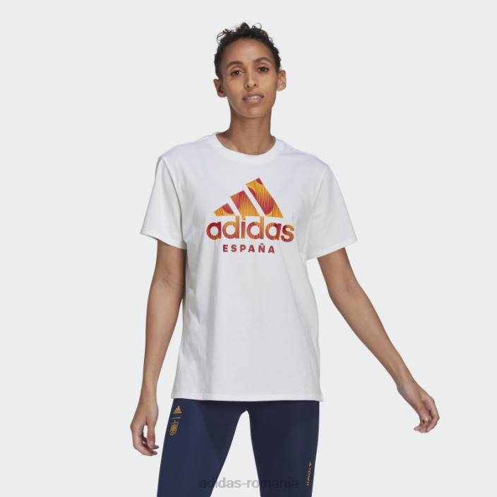 Adidas tricou spania alb femei alb 2JBN22730