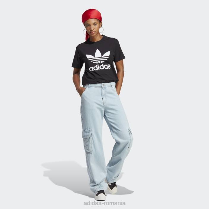 Adidas tricou trifoil clasic negru adicolor adidas femei negru 2JBN22644