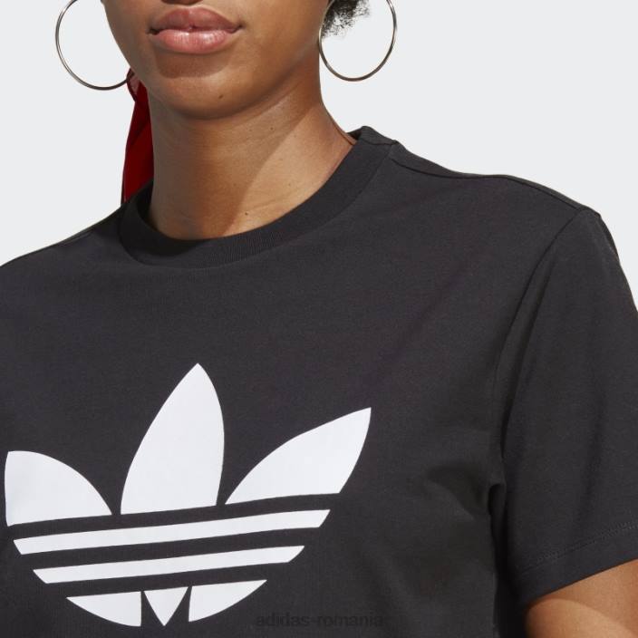 Adidas tricou trifoil clasic negru adicolor adidas femei negru 2JBN22644