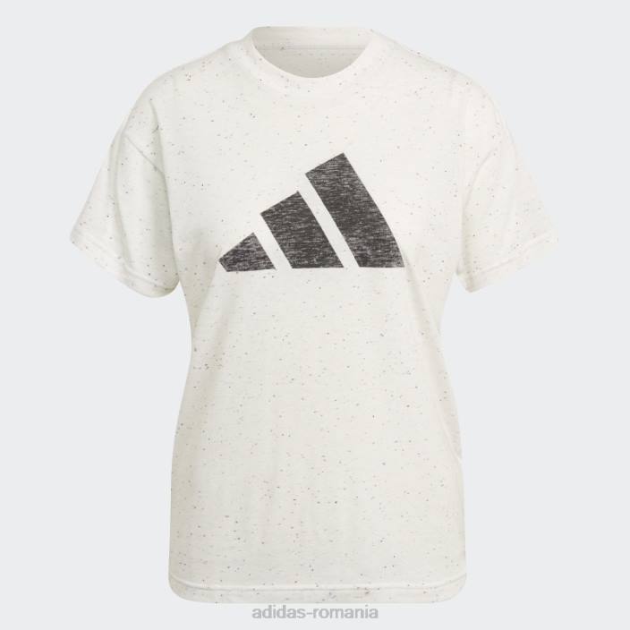 Adidas viitoarele icoane câștigători 3.0 tee fashion white melange femei melange alb 2JBN22853