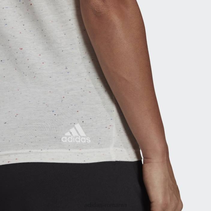 Adidas viitoarele icoane câștigători 3.0 tee fashion white melange femei melange alb 2JBN22853