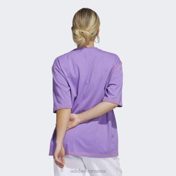 Adidas violet sport statement boyfriend buzunar tricou adidas femei violet 2JBN22605