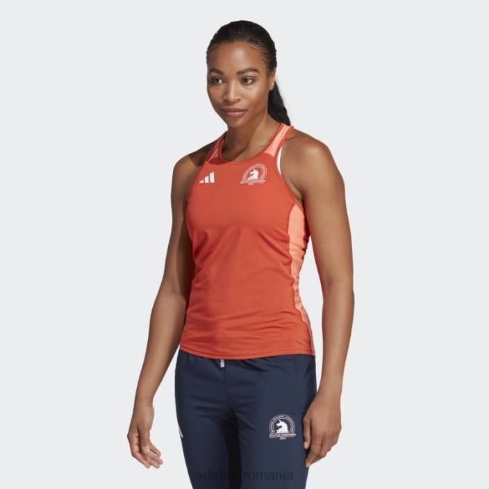 Adidas Boston Marathon 2023 maiou roșu pentru alergare femei roșu 2JBN22658