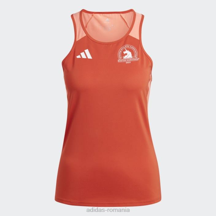 Adidas Boston Marathon 2023 maiou roșu pentru alergare femei roșu 2JBN22658