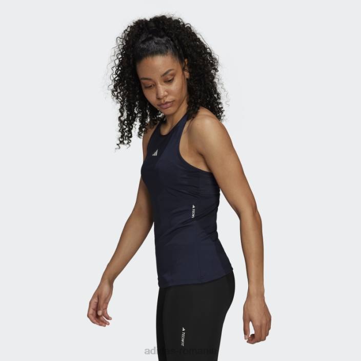 Adidas Cerneală pentru maiou de antrenament techfit racerback femei cerneală/alb 2JBN22958
