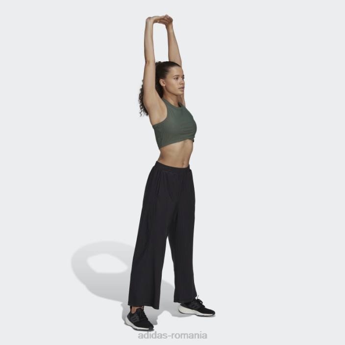 Adidas Yoga studio înfășurat coasta tank top verde oxid femei oxid verde 2JBN22801