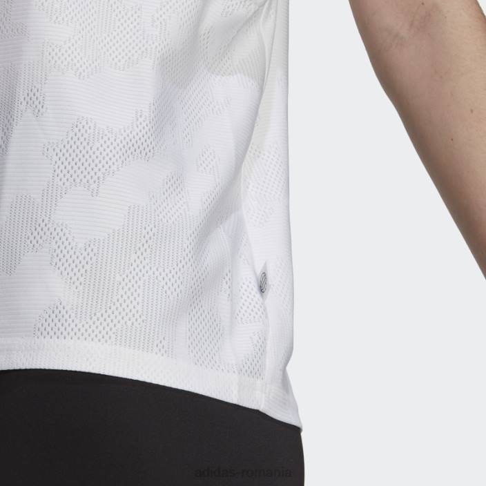 Adidas alb făcut pentru a fi refăcut maiou de alergare femei alb 2JBN22582