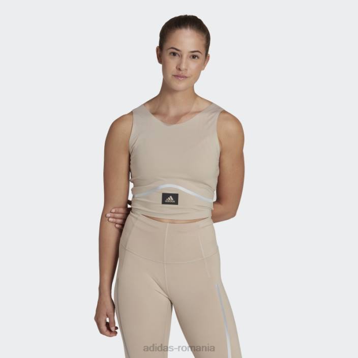 Adidas bej cel mai bun maiou de alergare fierbinte femei bej 2JBN22795