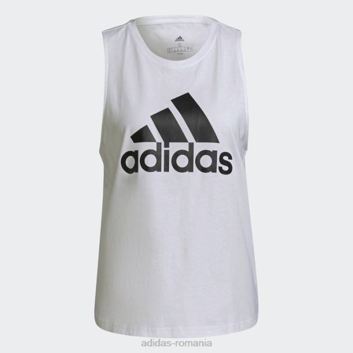 Adidas maiou cu logo mare essentials alb femei alb negru 2JBN22562