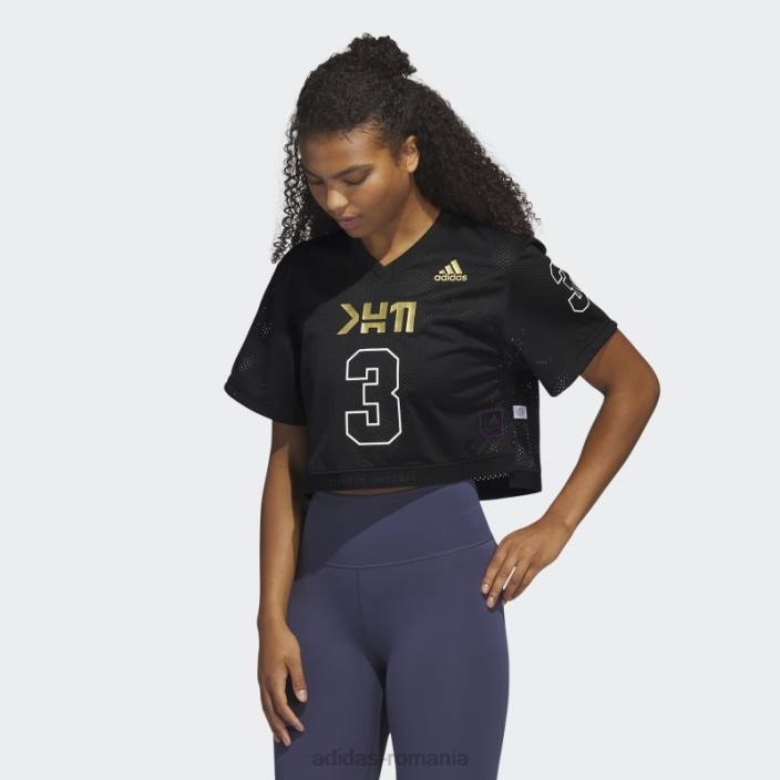 Adidas marvel black panther crop top negru femei negru 2JBN22963