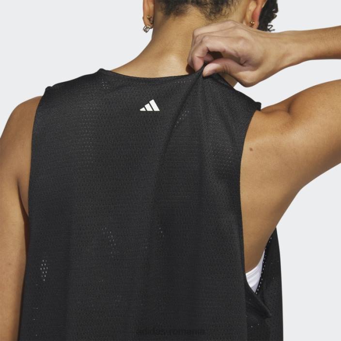 Adidas selectați maiou din jerseu alb femei alb negru 2JBN22893