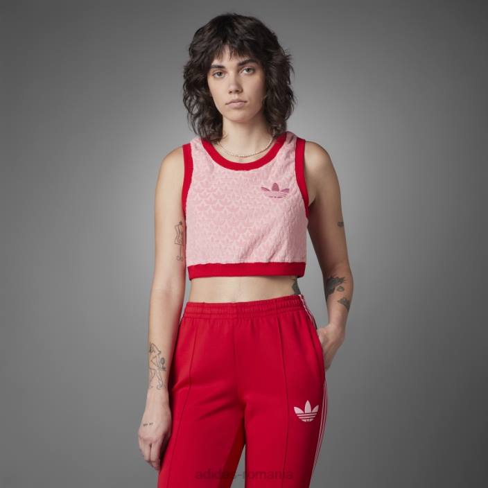 Adidas super pop adicolor heritage acum monogram crop top femei super pop 2JBN22445