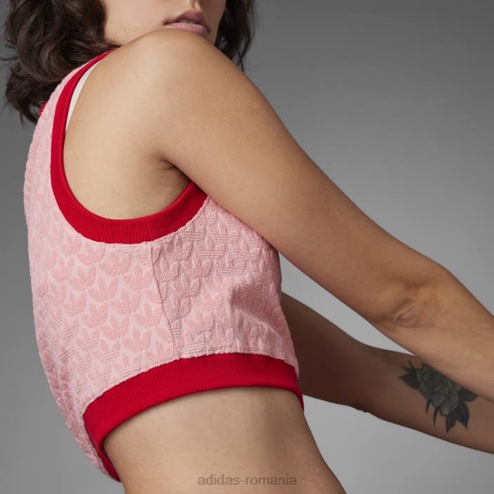 Adidas super pop adicolor heritage acum monogram crop top femei super pop 2JBN22445