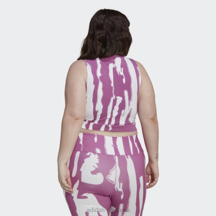 Adidas thebe magugu tank top (plus size) lila femei liliac/alb 2JBN22549