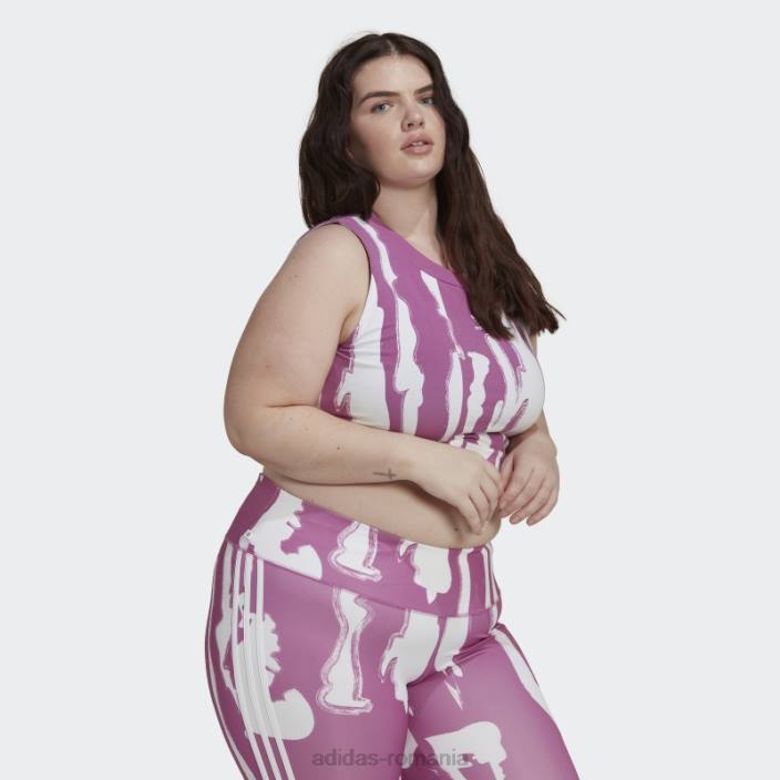 Adidas thebe magugu tank top (plus size) lila femei liliac/alb 2JBN22549