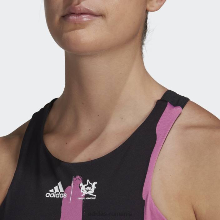 Adidas thebe magugu tenis new york maiou și-back negru femei negru/liliac 2JBN22783