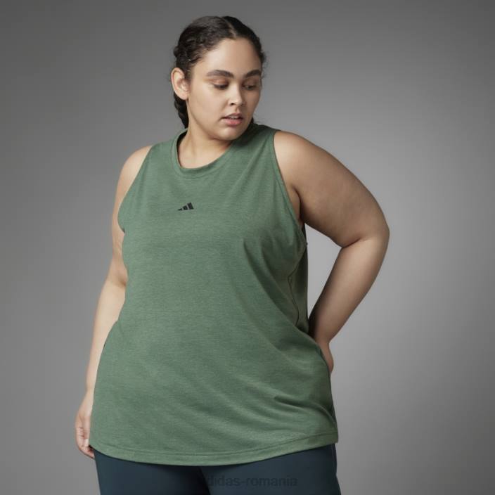 Adidas top de yoga cu echilibru autentic de oxid verde (plus mărime) femei oxid verde 2JBN22715