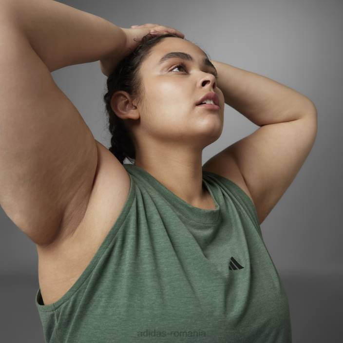 Adidas top de yoga cu echilibru autentic de oxid verde (plus mărime) femei oxid verde 2JBN22715