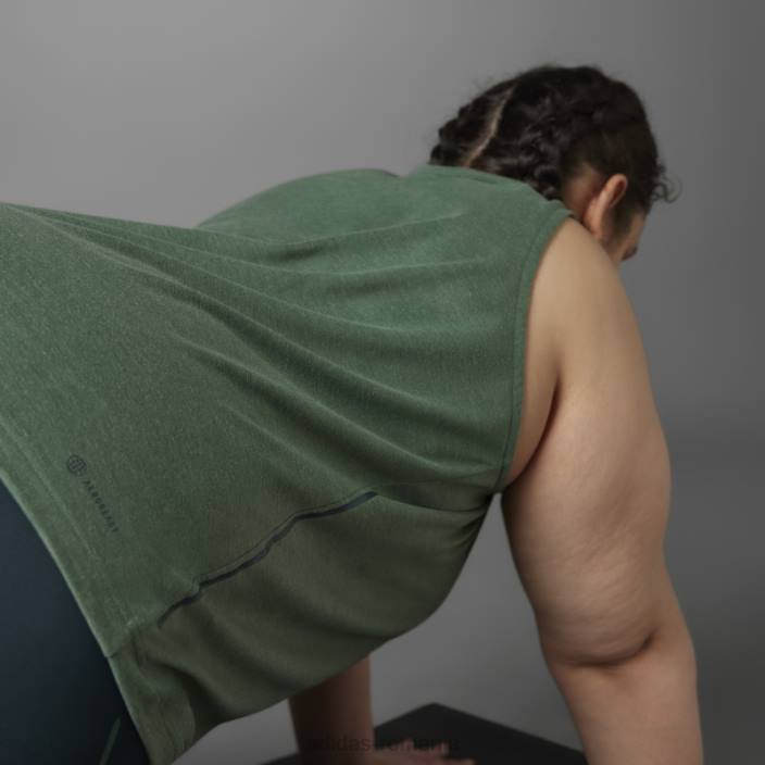 Adidas top de yoga cu echilibru autentic de oxid verde (plus mărime) femei oxid verde 2JBN22715